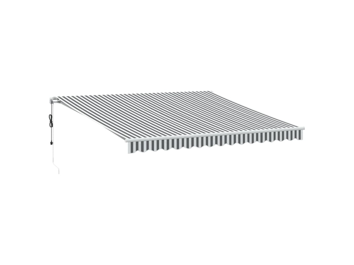 Maison Exclusive - Toldo Retráctil Automático Gris Antracita Y Blanco 400x350 Cm