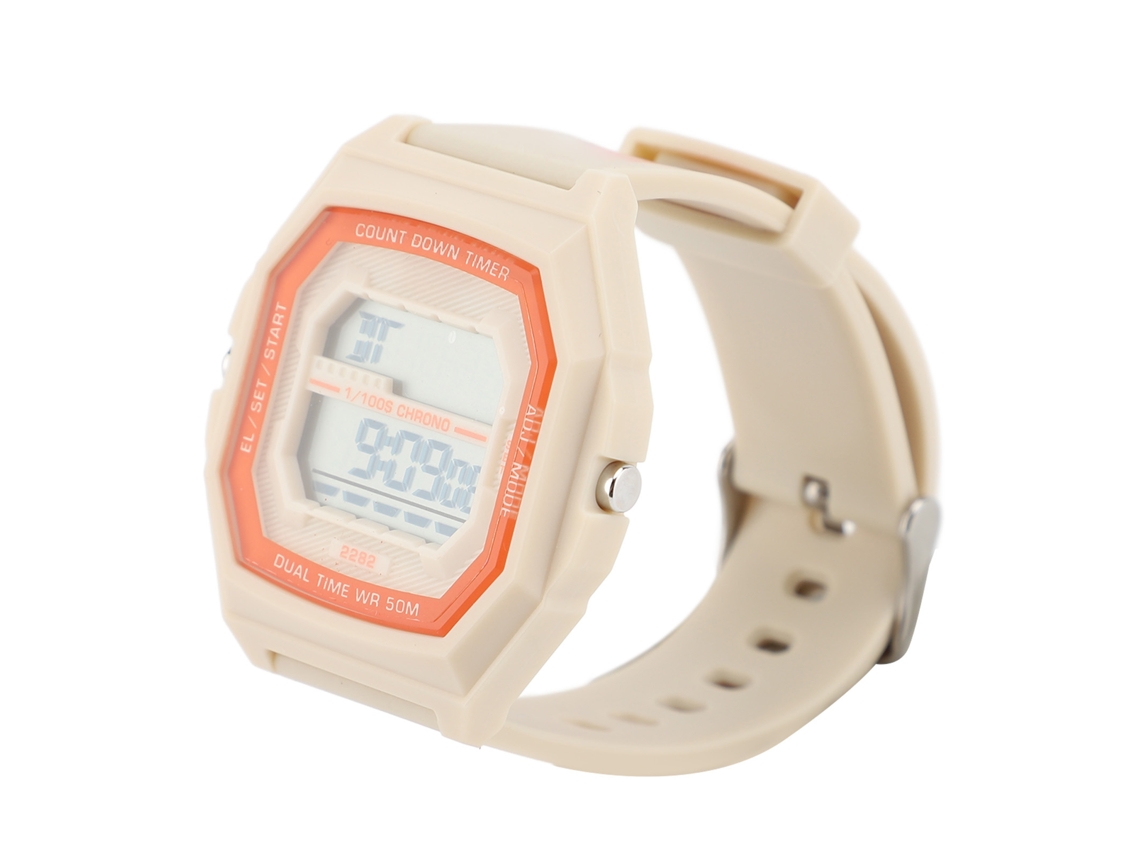 Reloj Deportivo Digital Multifuncional Para Hombre Con Cronógrafo Luminoso Y Correa De Tpu - Resistente Al Agua Hasta 50 M