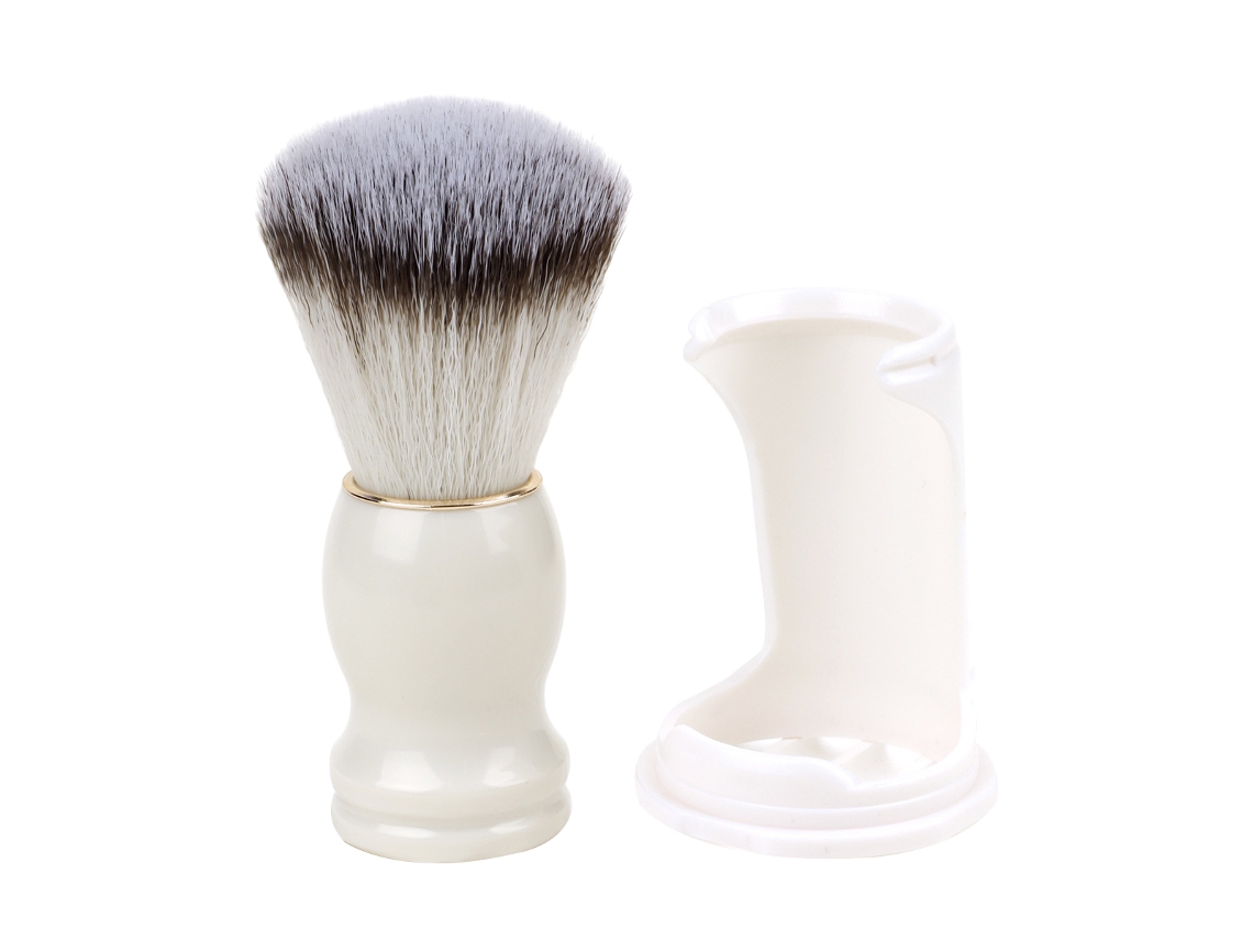 Brocha De Afeitar Húmeda Avanzada, Cerdas Suaves, Exfoliante Sintético Suave, Cerdas Densas, Espuma Rica Para Piel Sensible, Vegana, Sin Crueldad Anim