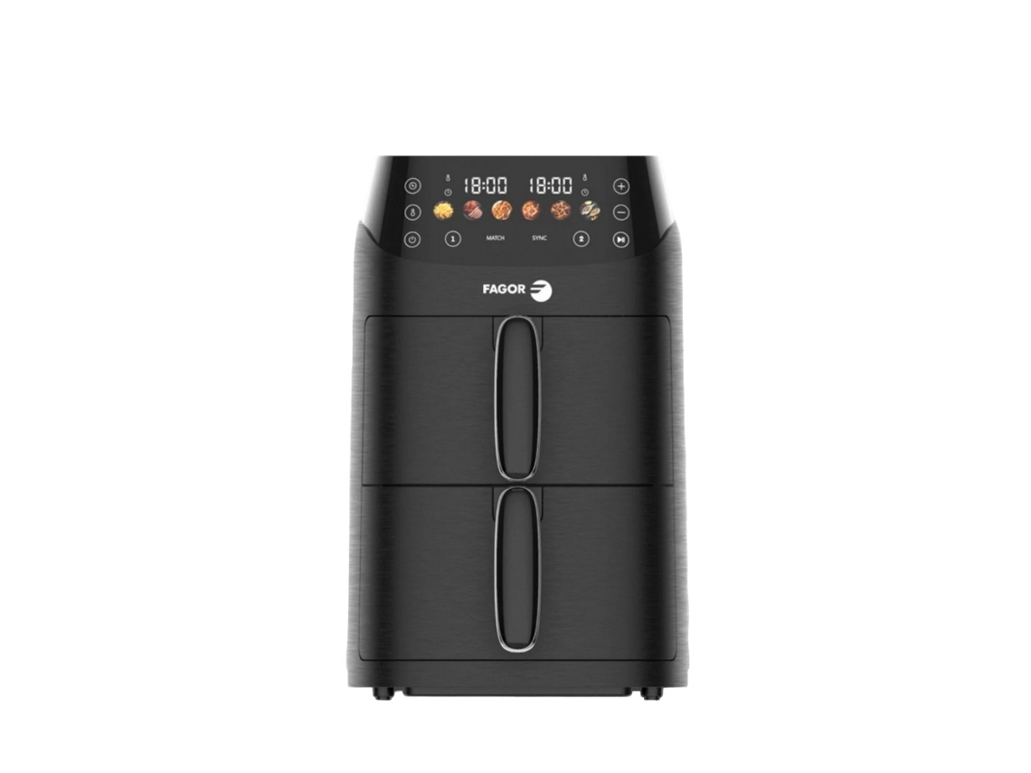 Freidora De Aire Negra De 2 X 2,5 L Y 2000 W Fg3301 - Fagor