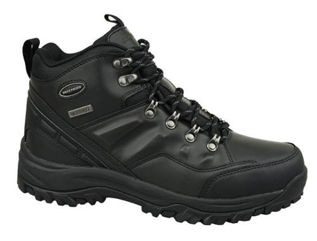 Zapatillas Deportivas SKECHERS Relment (Negro - Material Sintético, Cuero Natural- 42,5)