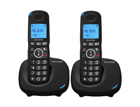 Teléfono Fijo ALCATEL Dect XL535 Duo Negro