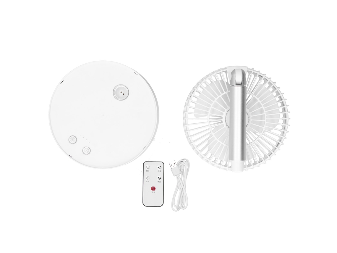 Mini ventilador portátil plegable telescópico blanco
