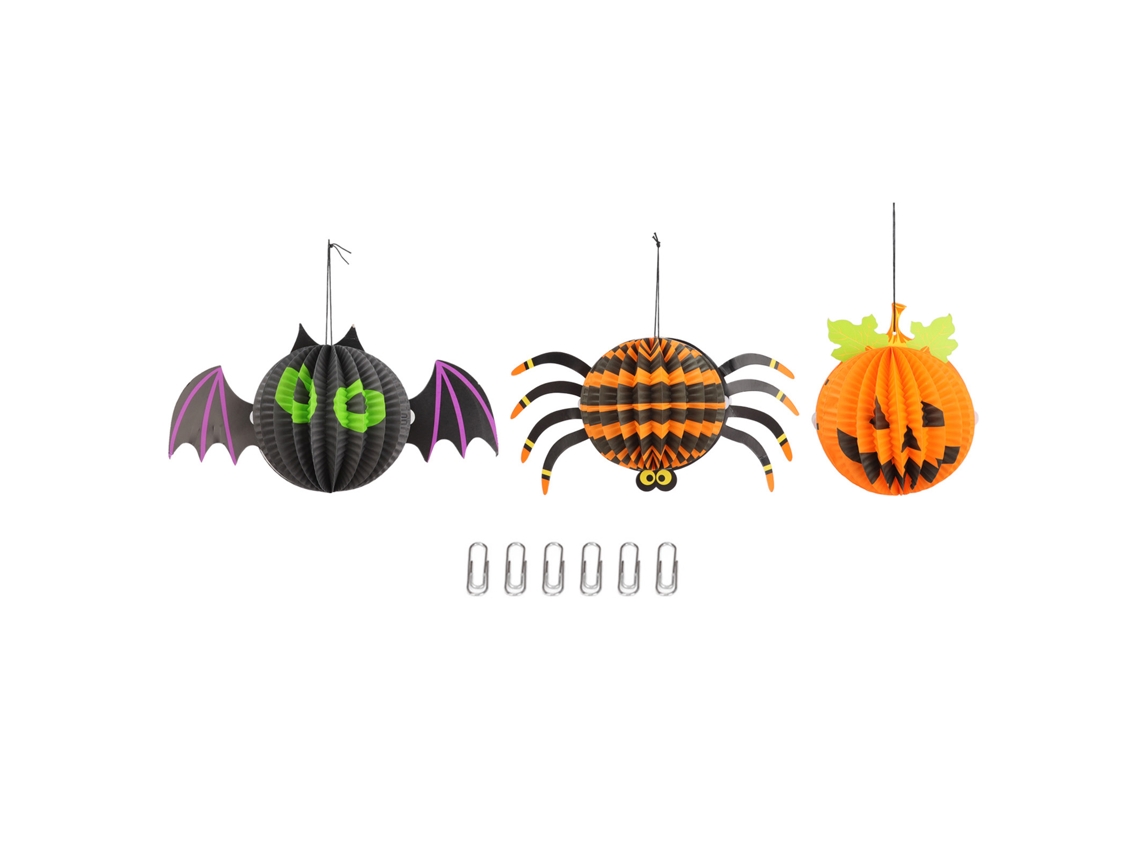 Linterna De Araña 3d De Halloween Con Estampado De Calabaza Y Murciélago Para Decoración De Interiores Y Exteriores.