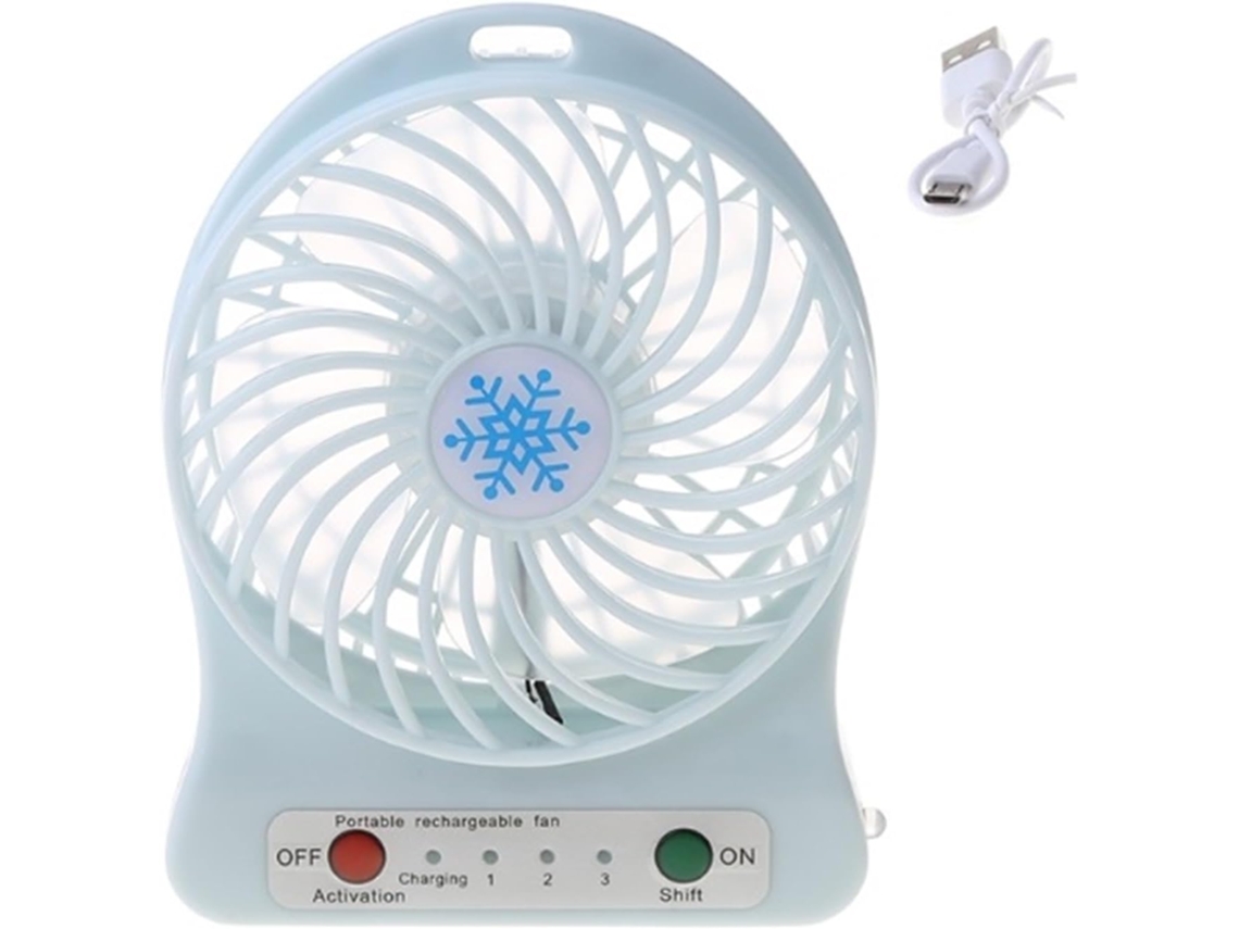 Ventilador De Escritorio Usb Ventilador Portátil Con Luz Led Enfriador Aire Mini Third Wind Fácil