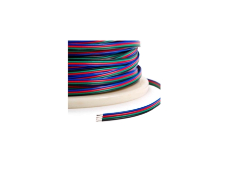 Cable Eléctrico Plano Manguera 4x0.5mm² para Tiras LED RGB
