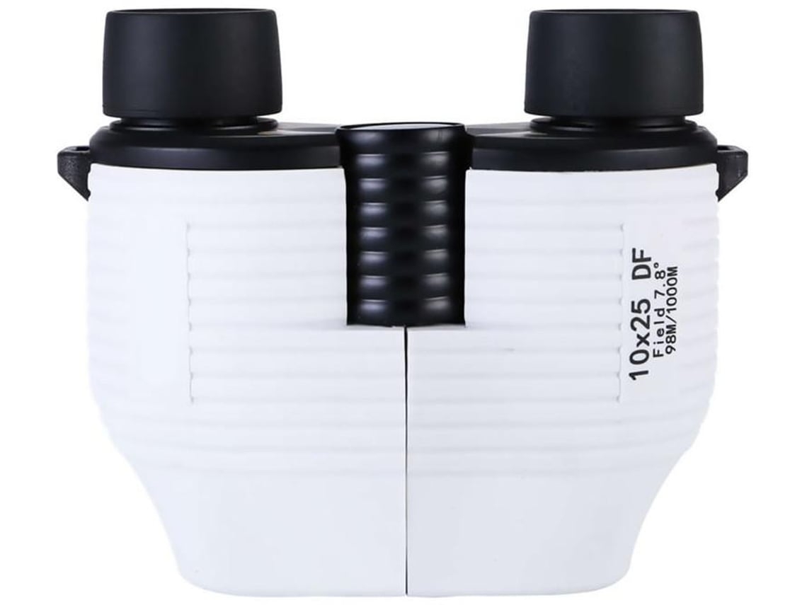 Telescopio portátil 10x25 HD, binoculares de alta potencia, tamaño compacto, poca luz, para conciertos, blanco USHION