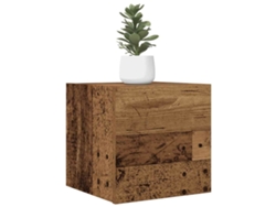 Mueble De Pared Para Tv Madera Envejecida 30,5x30x30 Cm