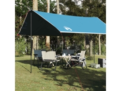Lona de camping impermeable azul de 430x380x210 cm