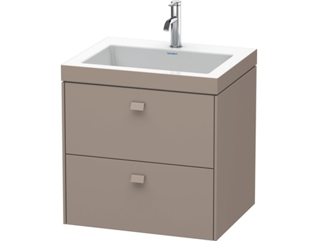 Lavamanos DURAVIT Brioso de 60,0x48,0 cm 2 cajones incl. hueco para sifón y delantal sin rebosadero con banco con agujero para grifo 1 agujero p