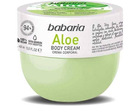 Crema Corporal BABARIA Aloe Vera Moisturizing (400ml)