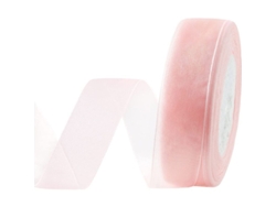 Cinta Organza Champagne 2.5cm 45m Transparente Para Regalos Manualidades Bodas Decoración