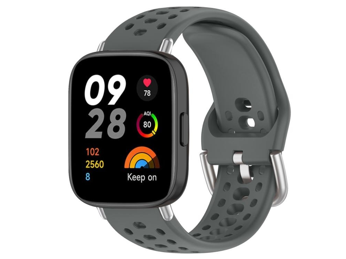 Correa para Redmi Watch 3 - Silicona deportiva - Hebilla plateada