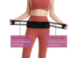Cinturón De Articulación Sacroilíaca Para Aliviar Ciática Y Soporte Lumbar Estabilizador Negro Blanco