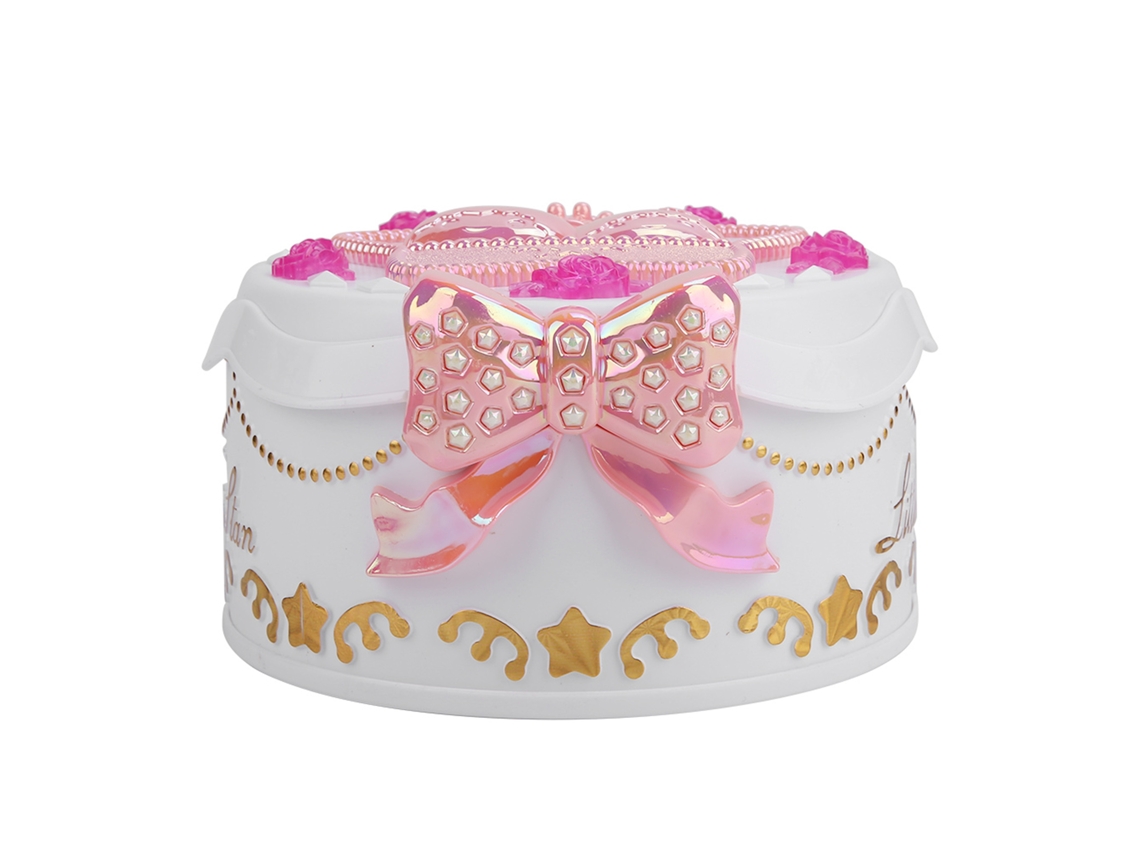 Caja De Música Miniatura Con Bailarina Giratoria Y Almacenamiento De Joyería Para Niñas (blanco)