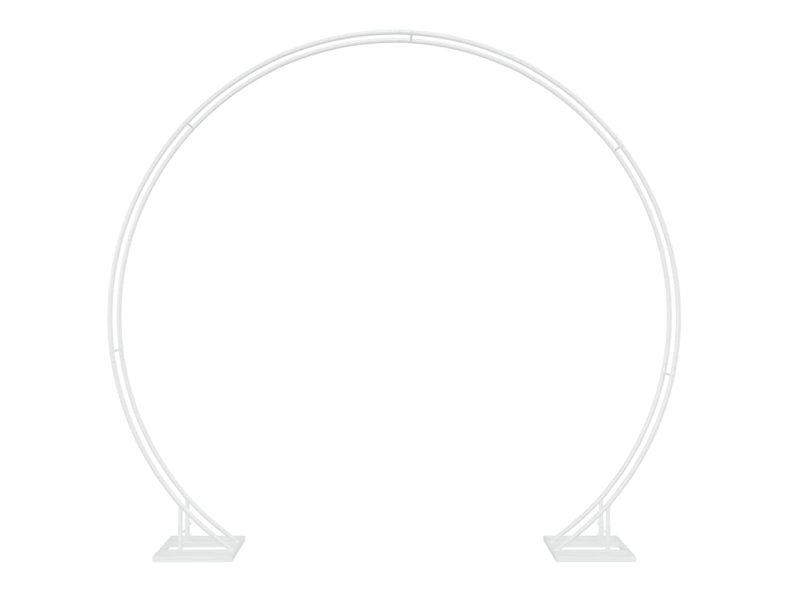 Arco de boda de acero blanco Vidaxl (220 x 45 x 200 cm)