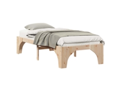 Maison Exclusive - Estructura De Cama Marrón 100 X 200 Cm Madera De Pino Macizo