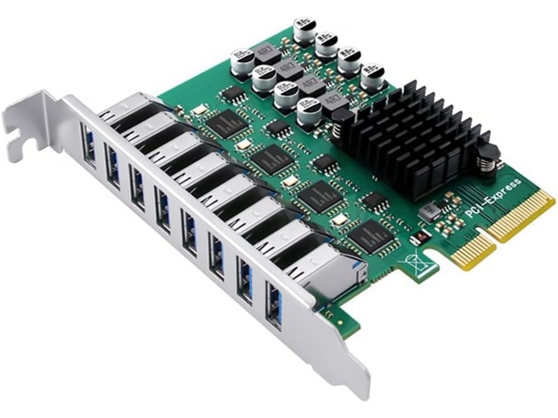 Tarjeta De Expansión Pci E X4 3.0 A 4 Canales Con 8 Puertos Usb 3.2 Gen1