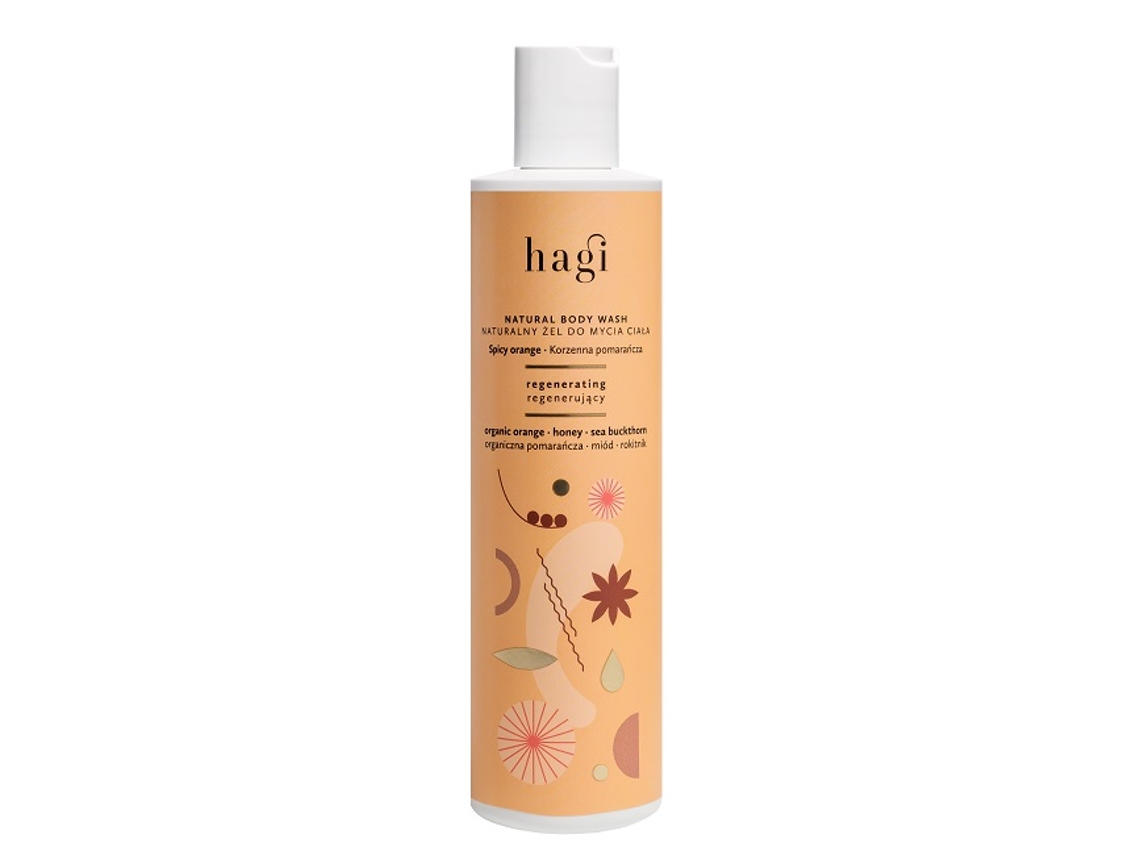 Gel de baño corporal con aromaterapia de naranja especiada de 300 ml Hagi