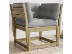 Sofá de jardín sin brazos con cojines de pino impregnado DKD Home Decor