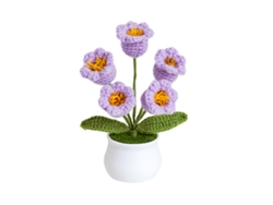 KOFIHETY 1 maceta de lirio de los valles hecha a mano, plantas en maceta decorativas para el hogar, flores artificiales arreglos terminados