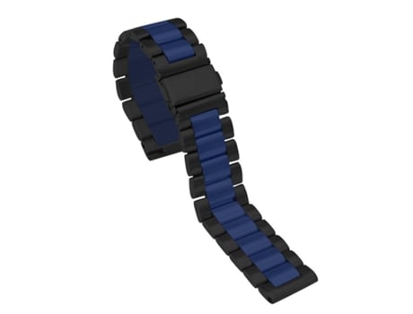 Correa Acero para Garmin fenix 5X Negro y Azul
