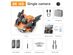 Drone plegable P11S con cámara única 8K, evitación de obstáculos 360° (2 baterías - Duración de la batería: 20 min - Naranja) YIZHOOD