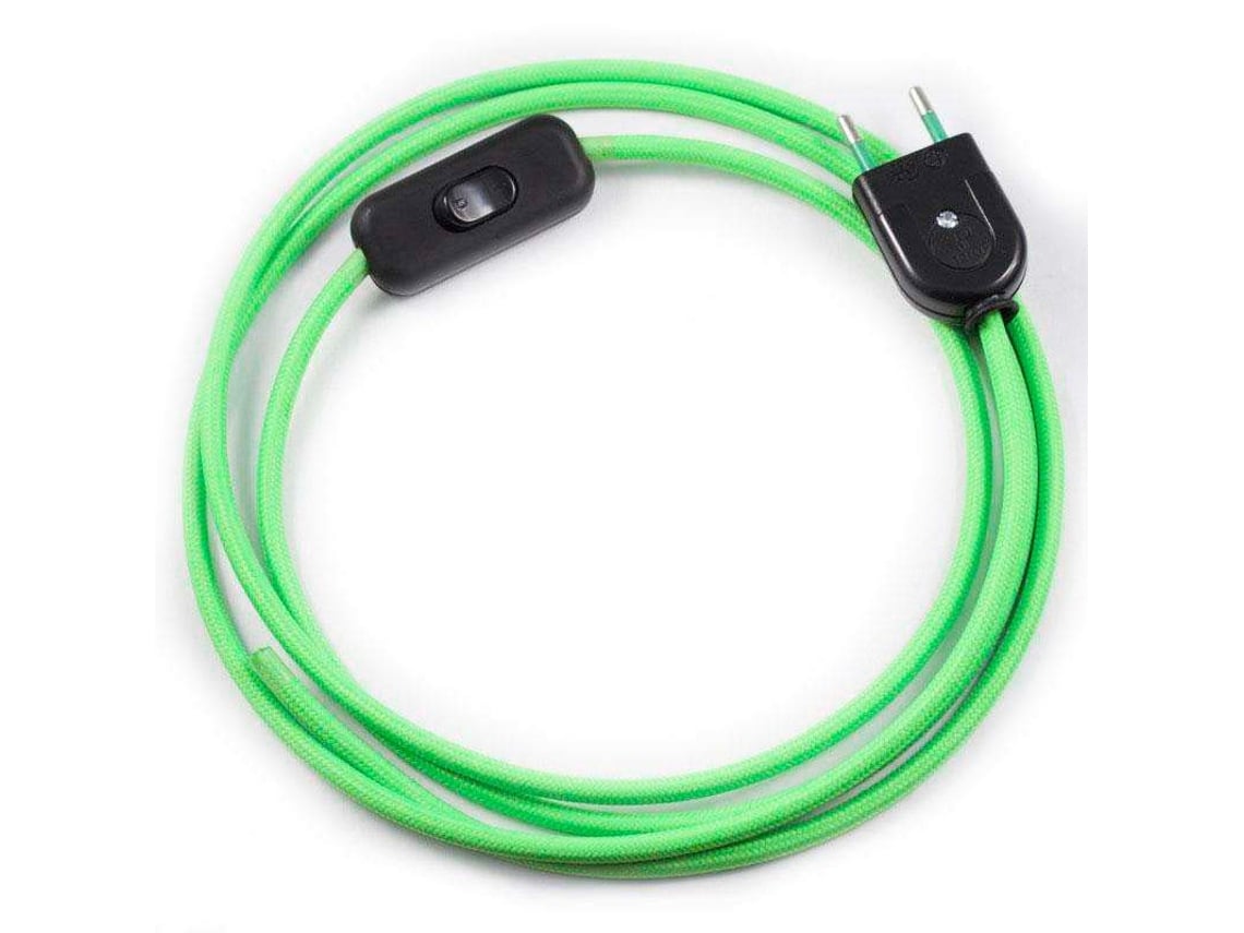 Cable Textil Con Interruptor Y Enchufe 2X075mm 2M LEDBOX