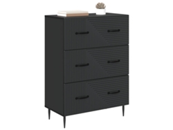 Maison Exclusive - Cajonera Negro 66 X 34,5 X 89,5 Cm Madera De Ingeniería