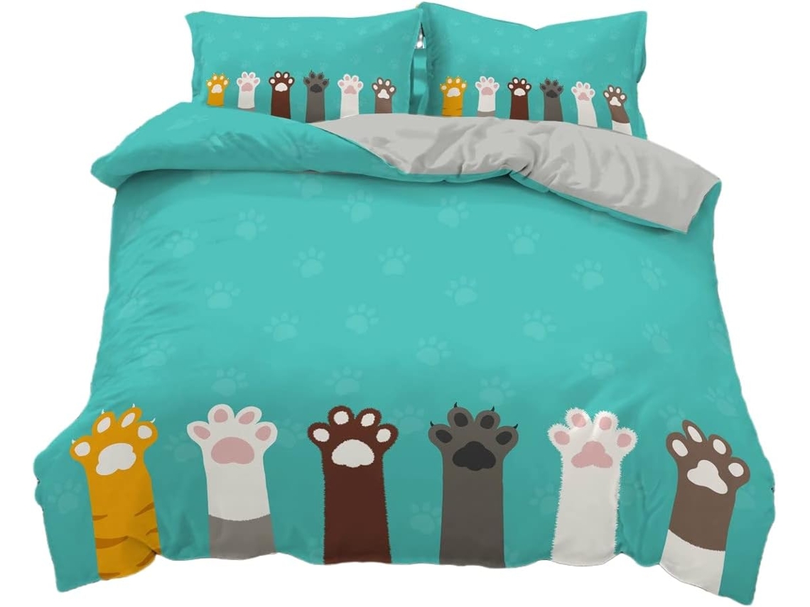 Juego Ropa Cama Estampado Funda Nórdica Almohada Juego Funda 140 X 200 Cm 50 75 220 240