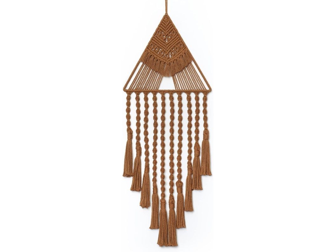 Pendente de Parede Tecido com Triângulo e Tassel Decoração Boho para Lar