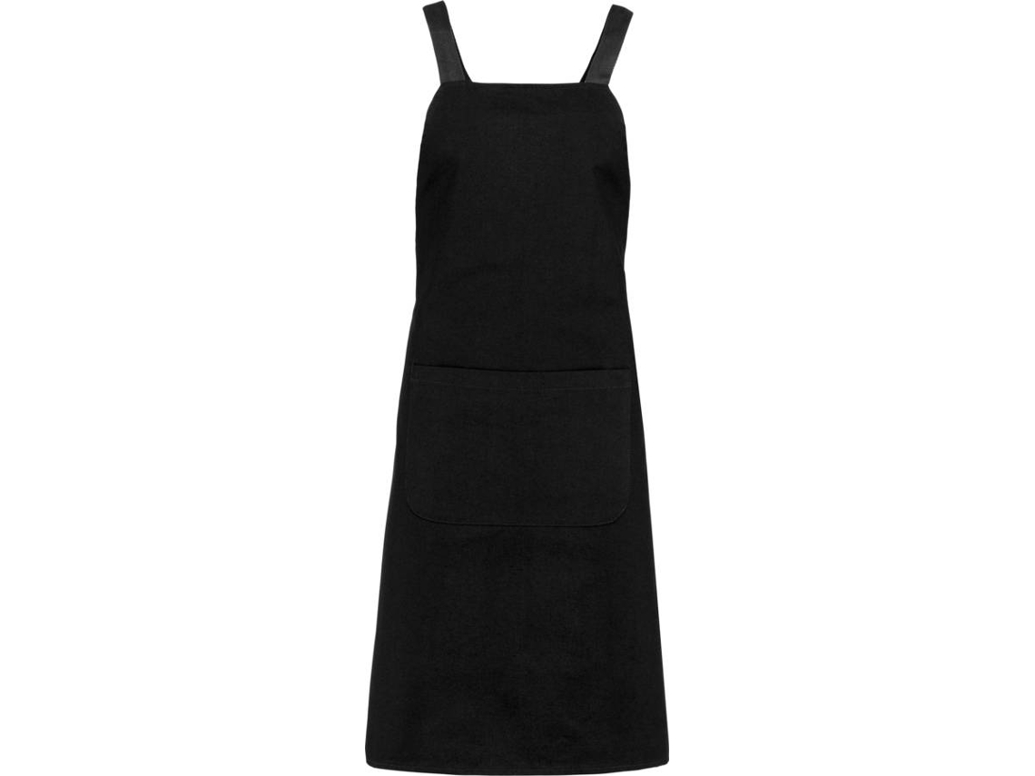Delantal KARIBAN con Bolsillo (Negro - Algodón - 30 x 76 cm)