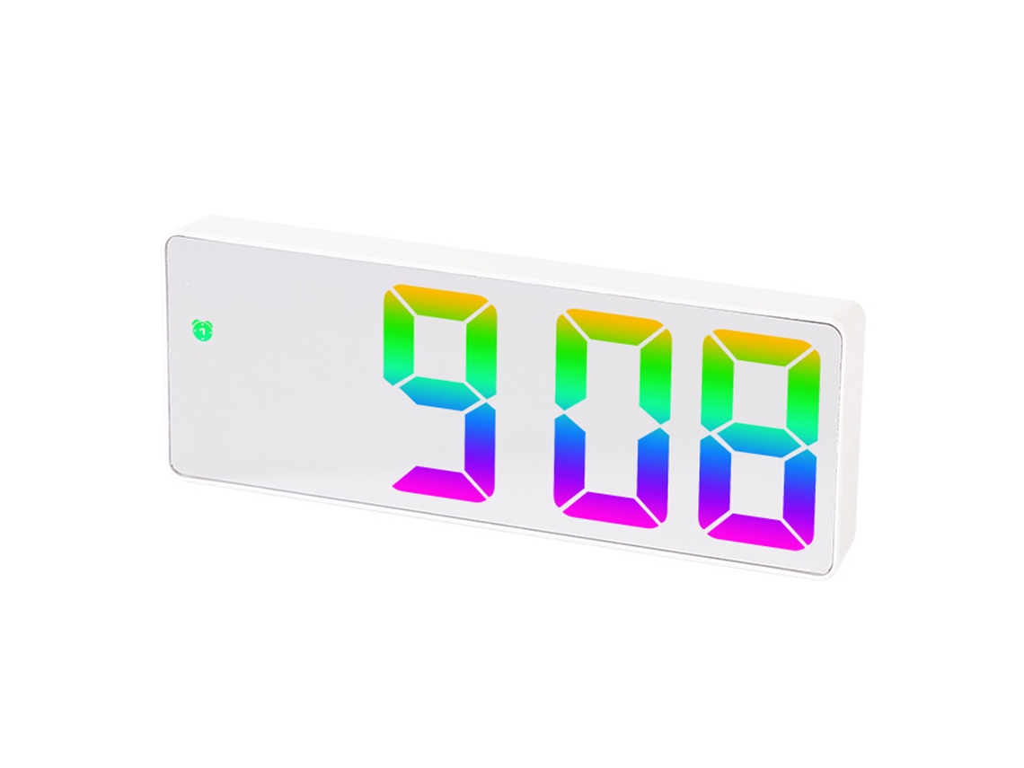 Reloj digital LED para dormitorio, temperatura, reloj de mesa electrónico RNEMITERY