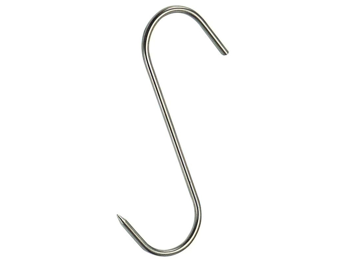Gancho Carnicero Inoxidable Nº 4 de 160 x 6 x 44 mm WOLFPACK LINEA PROFESIONAL