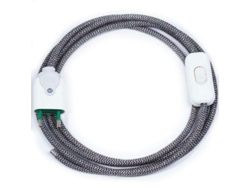 Cable Textil Con Interruptor Y Enchufe 2X075mm 2M - LEDBOX