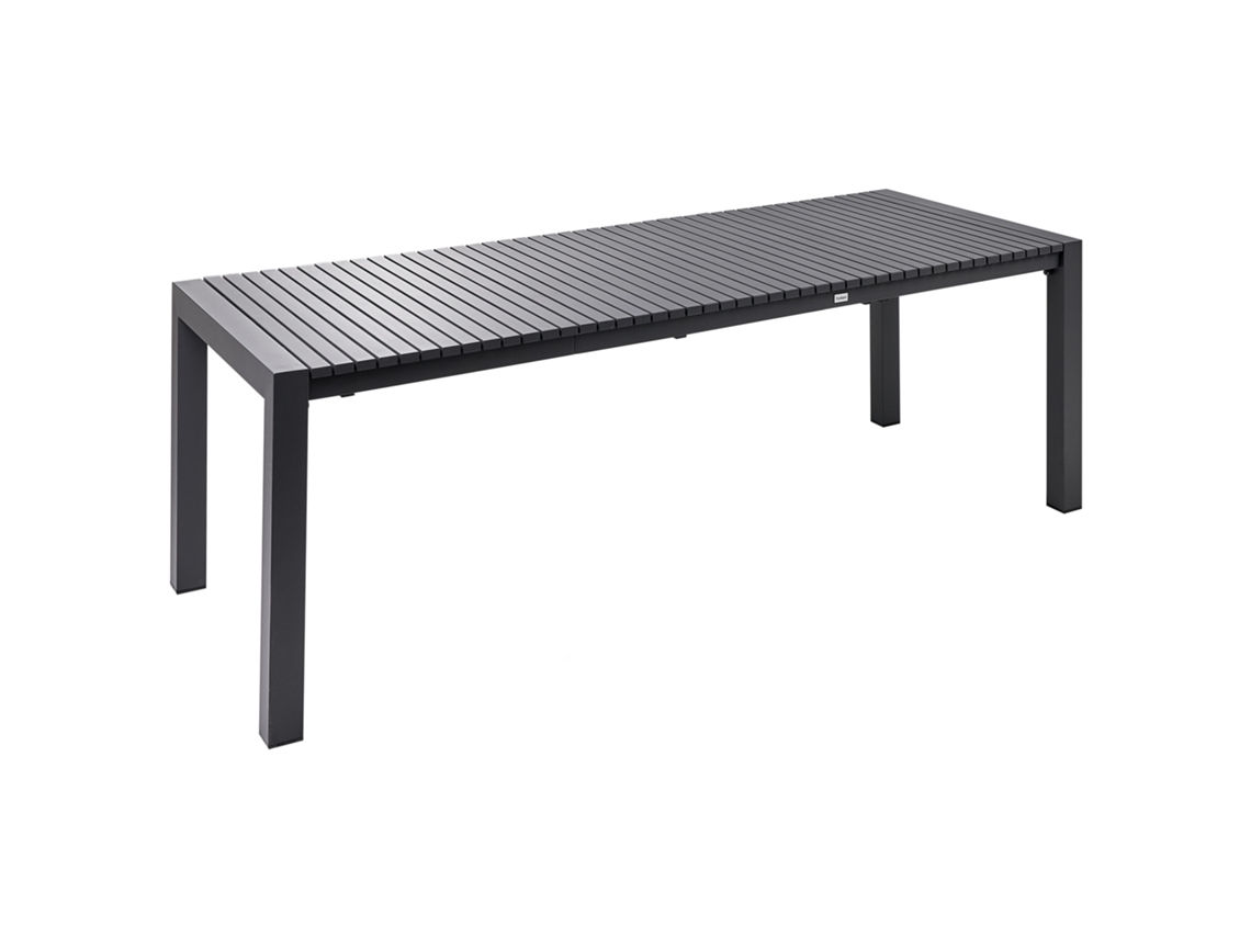 Mesa De Refeição De Jardim Extensível Ardesio 160/220 Cm 90 Cm Metal Cinzento Escuro
