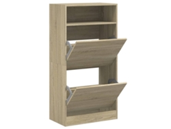 Zapatero fabricado con derivados de madera de roble Sonoma MAISON EXCLUSIVE (60x34x116 cm)