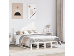 Maison Exclusive - Estructura De Cama Sin Colchón Madera De Pino Blanca 150x200 Cm