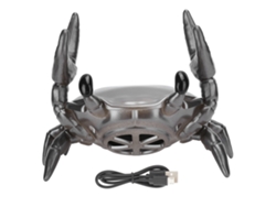 Soporte Para Teléfono 2 En 1 Con Forma De Cangrejo, Altavoz Bluetooth Y Sonido Envolvente De 360 Grados - Gris