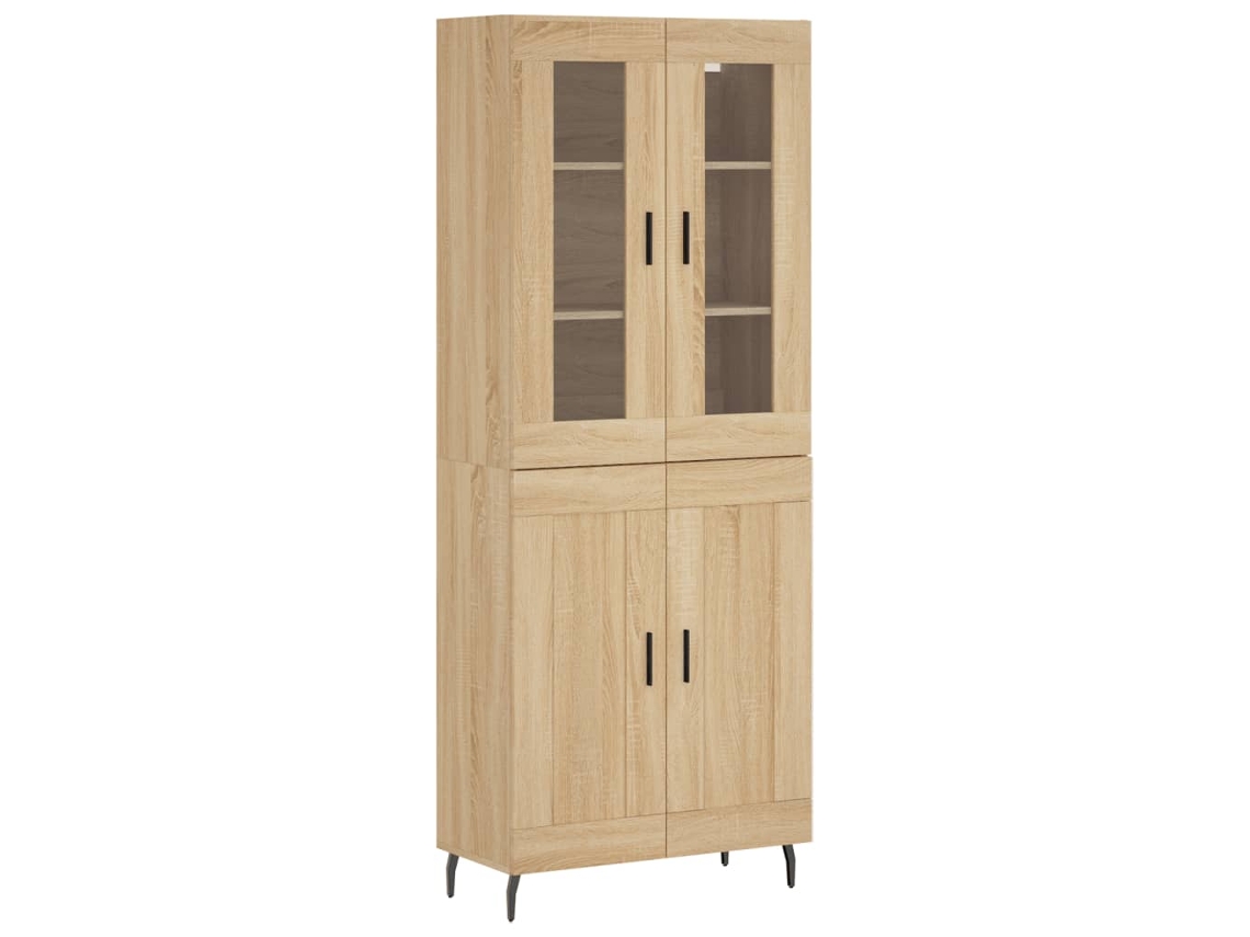 Maison Exclusive - Aparador Alto Madera Contrachapada Color Roble 69,5x34x180 Cm