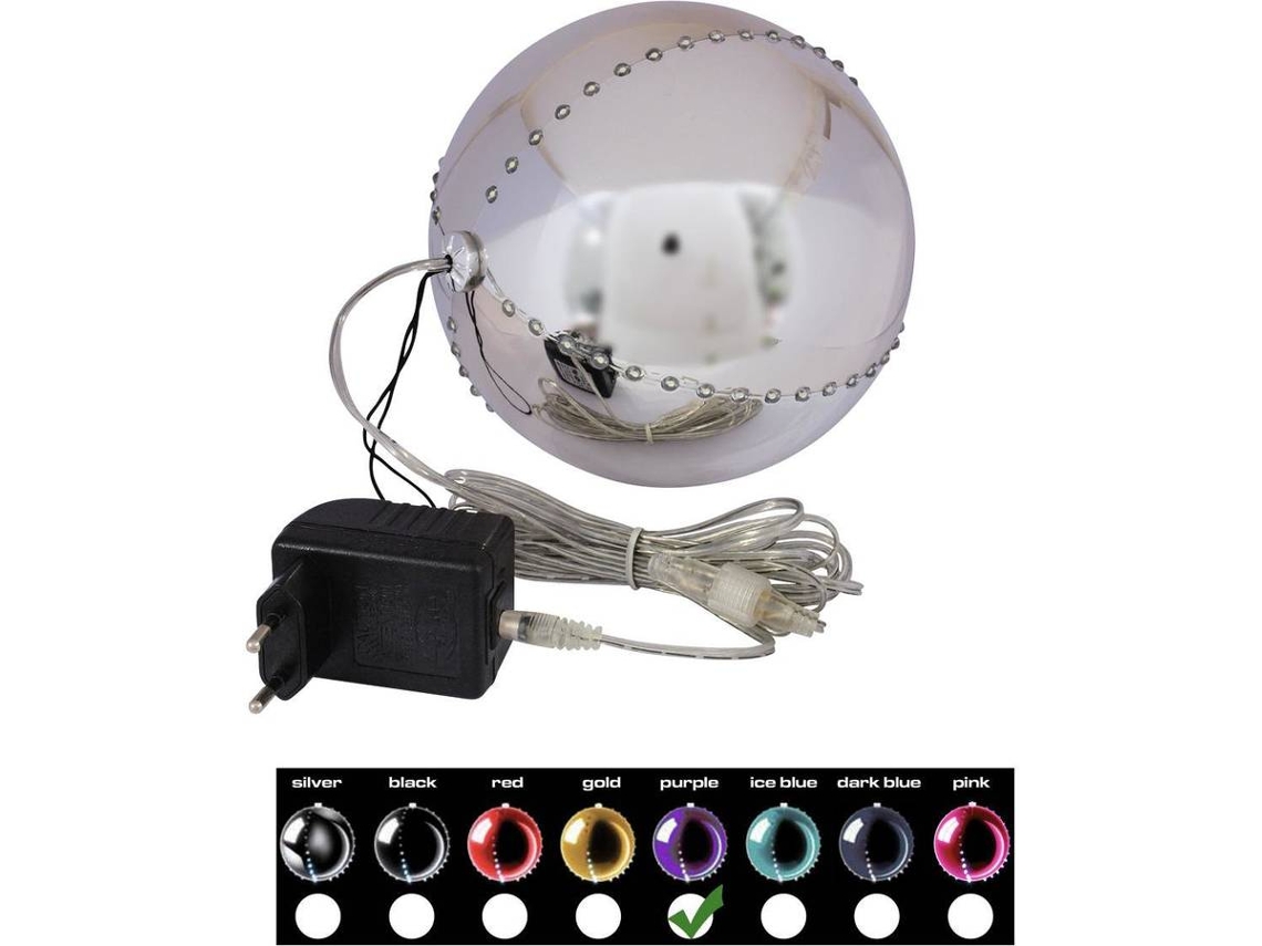 Bola de Nieve EUROPALMS LED (Rosa - 15 cm)