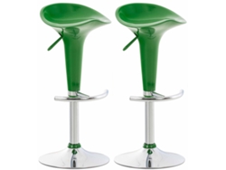 Juego de 2 taburetes de bar CLP en color verde