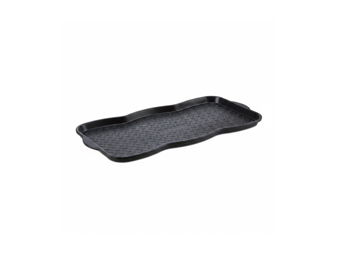 Relaxdays Zapatero Antigoteo Grande, Plástico, Negro, 3 X 49 X 35 Cm