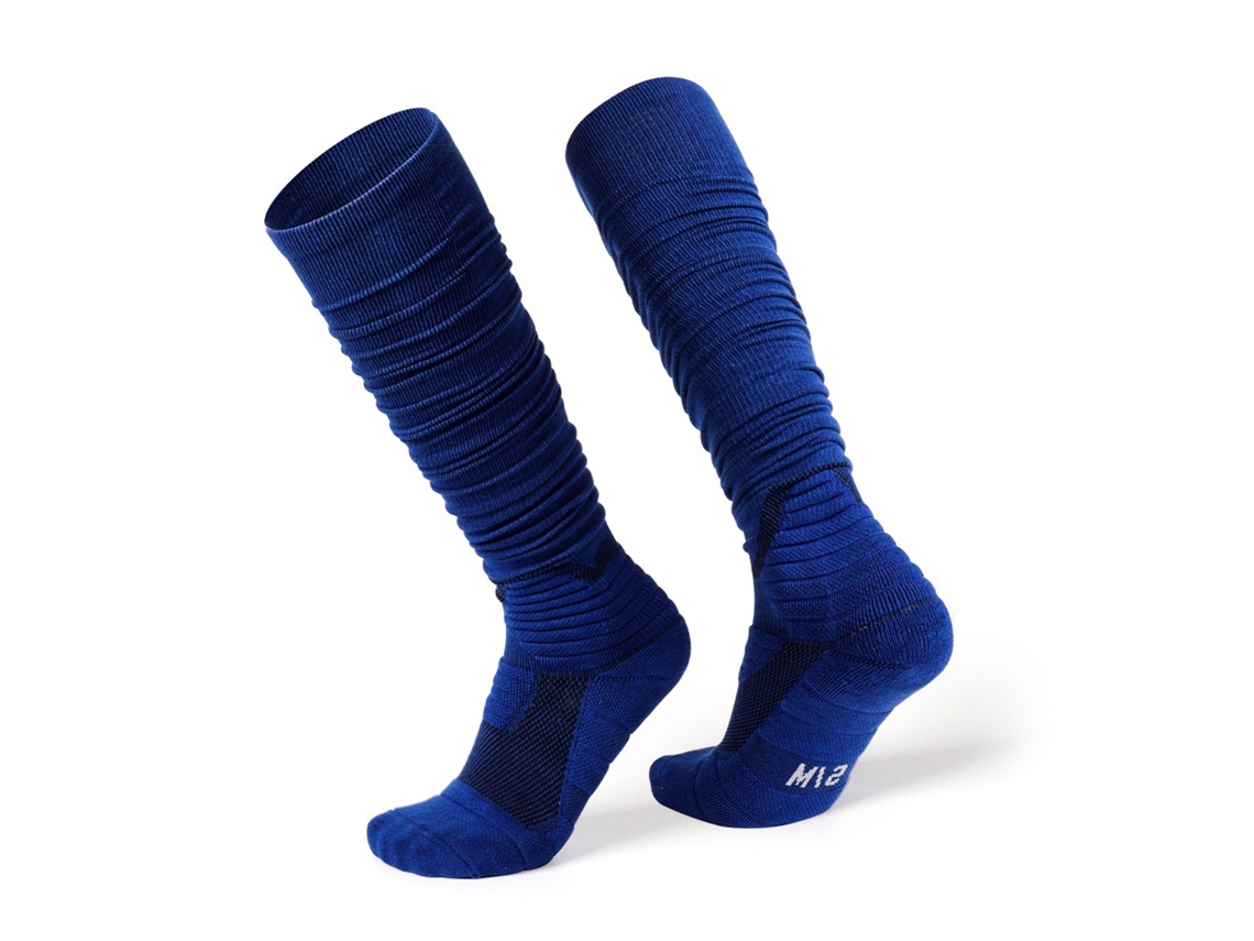 Yncm-calcetines De Fútbol Scrunch Ultra Largos De Algodón Hasta La Rodilla Acolchados Para Rugby, Baloncesto, Hockey