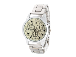 Reloj Analógico Electrónico Para Hombre Con Correa De Aleación Y Esfera Blanca.