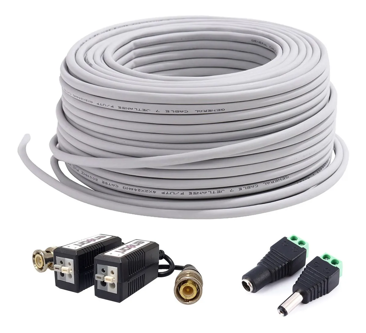 Cable Utp Con Baluns Y Conectores 100 Metros Armado