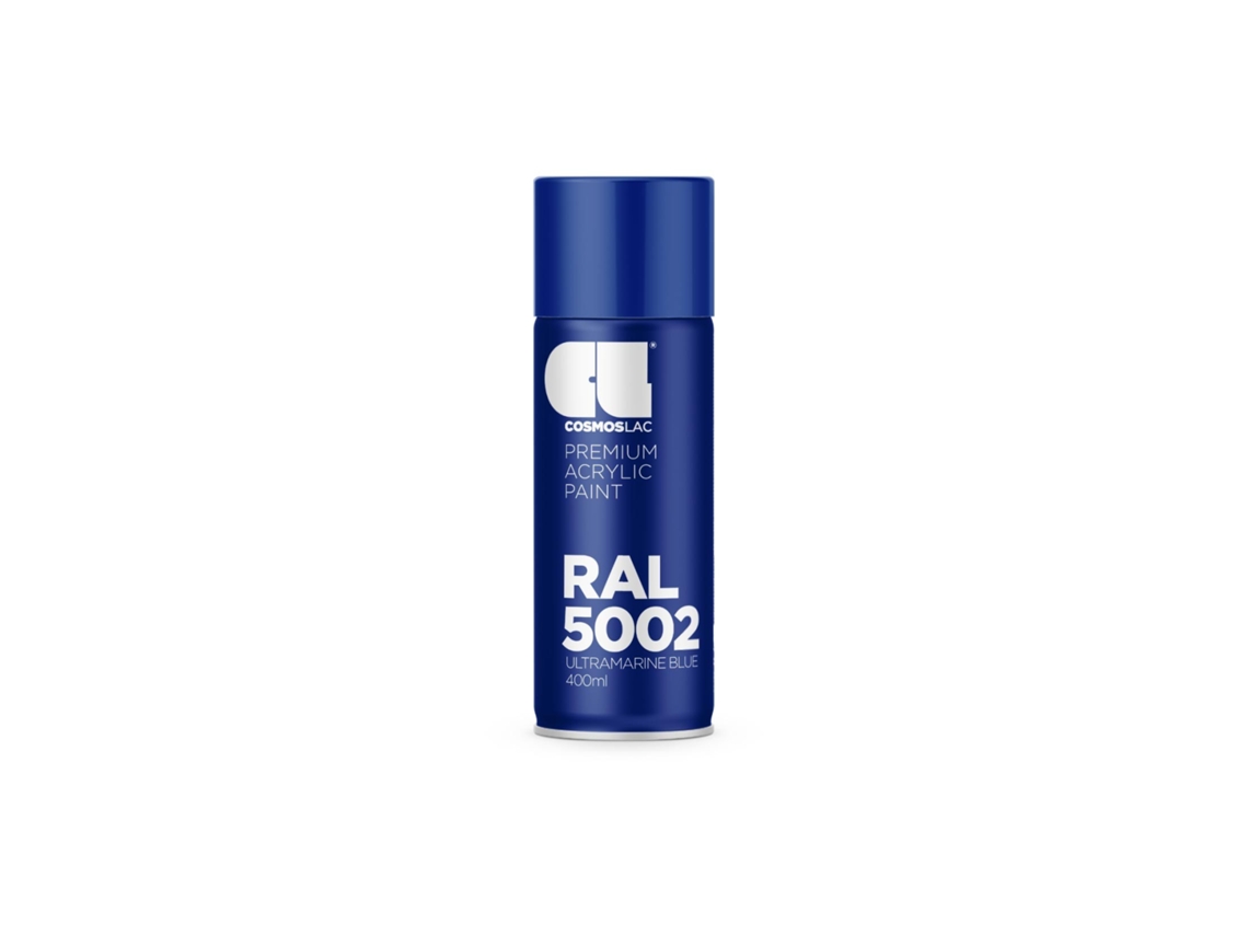 Espray acrílico brillante de alta calidad RAL Cosmos Lac 400 ml (RAL 5002 Azul ultramar)