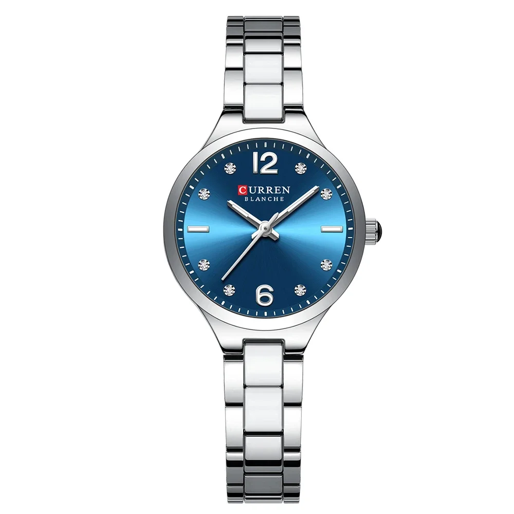 Reloj De Pulsera Para Mujer (azul Plateado), Reloj Magnético Para Mujer, Reloj Deportivo De Vestir Para Mujer