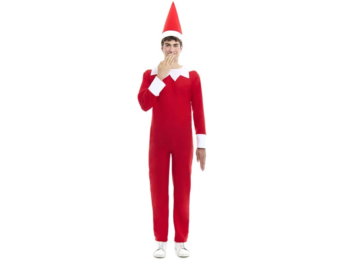 Disfraz o Maillot de Elfo travieso de la Navidad con gorro para adulto