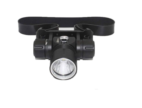 Faro delantero LED, la lámpara frontal más potente, banco de energía con zoom, batería, linterna, antorcha frontal con zoom, lámpara de pesca (negr...